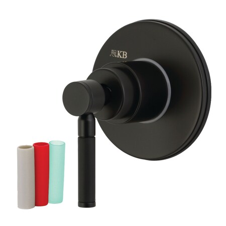 Kingston Brass KS3030DKL Kaiser Three-Way Diverter Valve W/ Trim Kit, Matte Black KS3030DKL